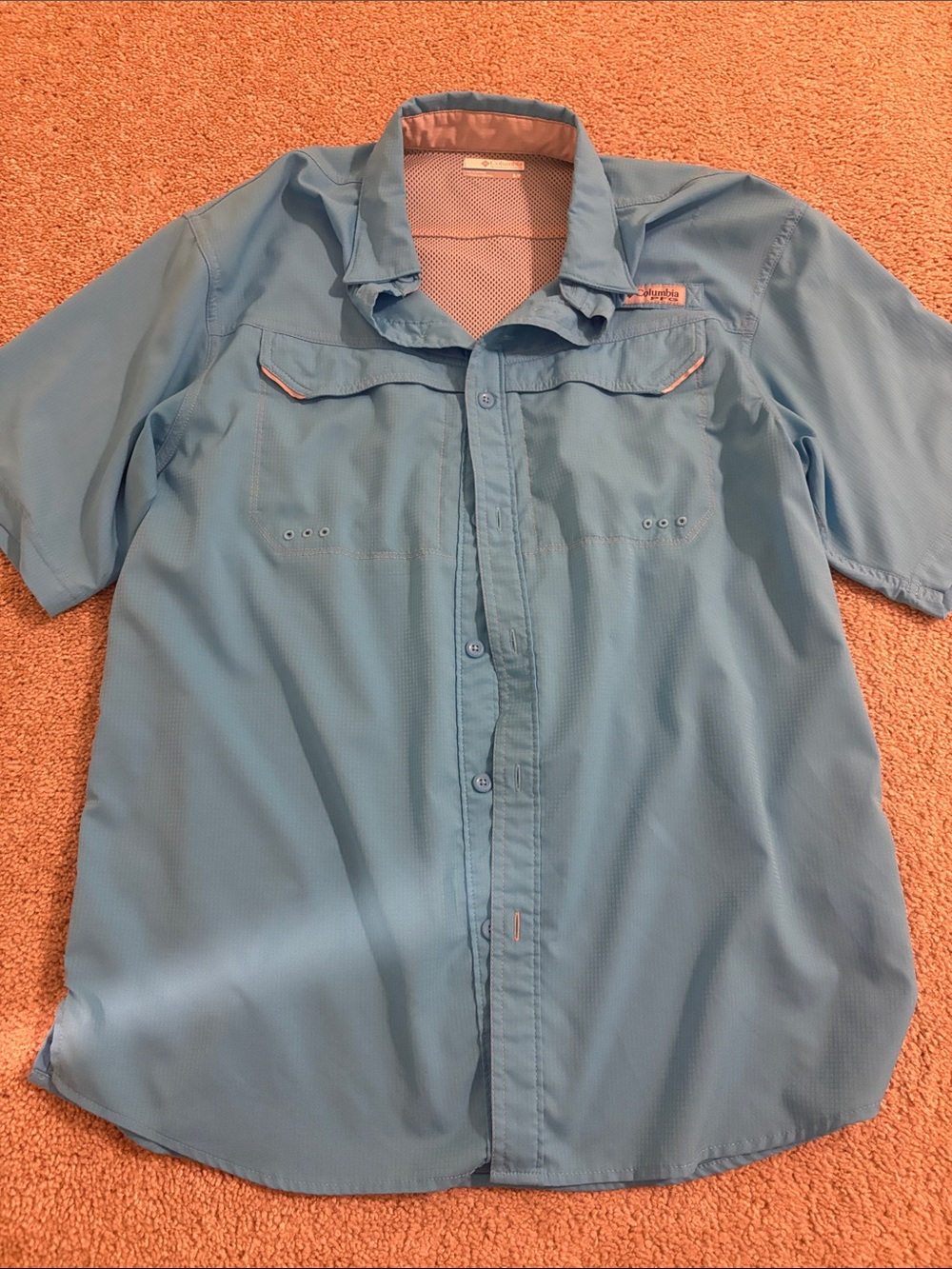 Columbia Men’s Short-Sleeve Button-Down Shirt - Sky Blue